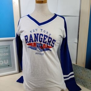 NHL NY Rangers woman's XL shirt 100% cotton